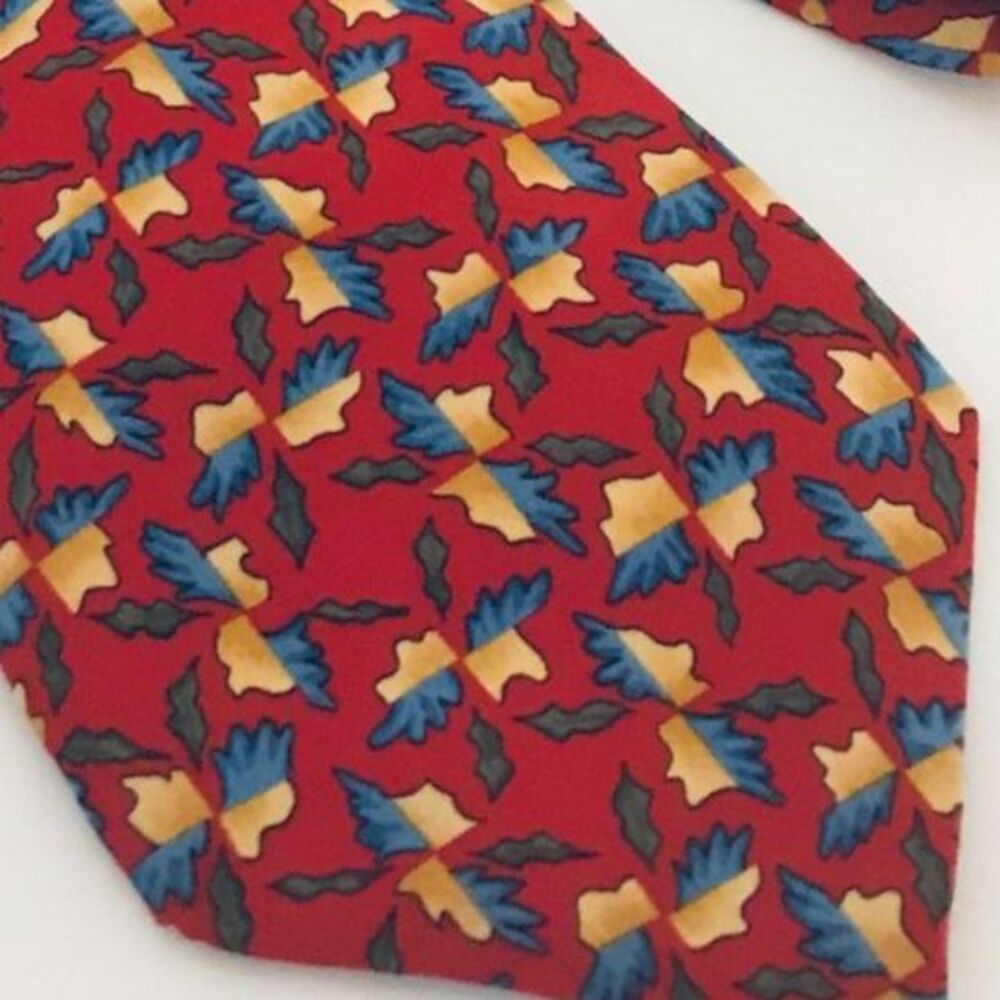 #1608 J GARCIA LANDSCAPE WITH EYE SILK NECKTIE 56 IN X 4 IN